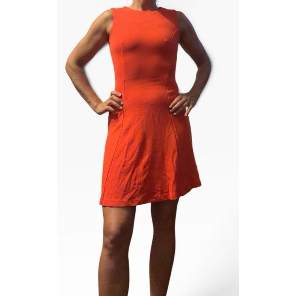 French connection Orange Above Knee A line Mini Dress 0